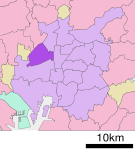 Location of Nakamura ward Nagoya city Aichi prefecture Japan